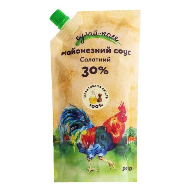 Майонезний соус Салатний Гуляй-поле 30% дойпак 300г